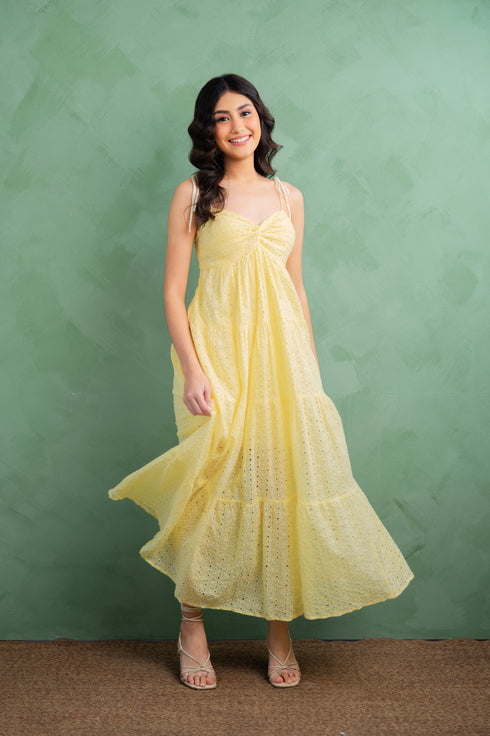 Pre-Holiday: Yarrow Eyelet Maxi Dress